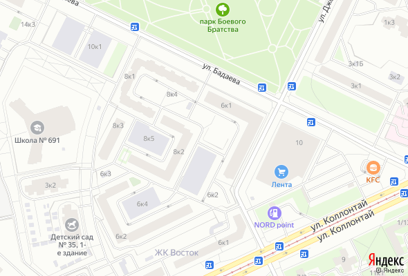 ЖК на ул. Бадаева и ул. Коллонтай